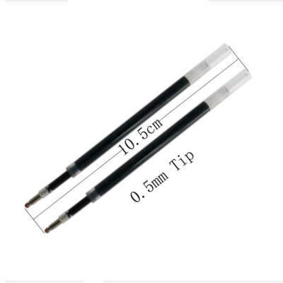 2pcs 6pcs 12pcs 10.5cm Long 0.5mm Tip Black Gel Pen Refill Ballpen