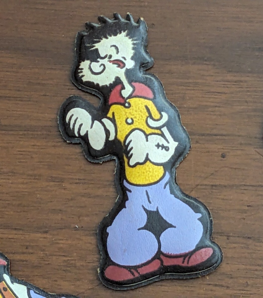 VinTagE POPEYE ALICE the GOON etc PUFFY MAGNET POPEYE KING