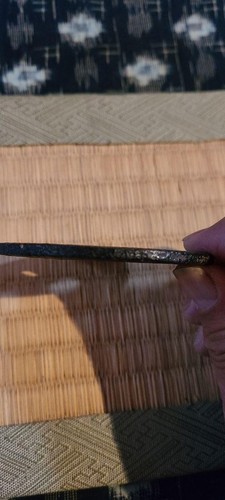 Japanese Antique Edo Period Black Urushi lacquer Tsuba Sword Katana Guard Japan - Picture 3 of 24
