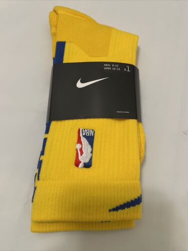 Nike NBA Authentic Socks Quip Grip Size L Yellow. Mid High PSK647-729. S53 - Picture 3 of 4