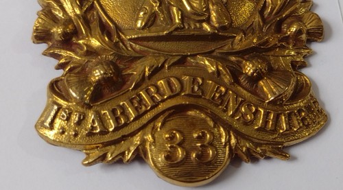 Victorian 1st Aberdeenshire Rifle Volunteers Shako Badge QVC 1860-84 Antique Org - Picture 17 of 24