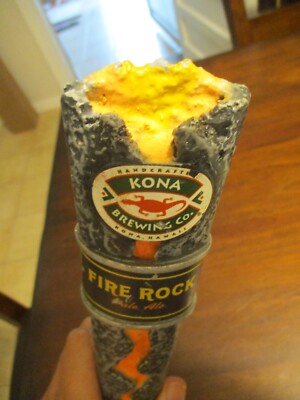 HAND CRAFTED KONA BREWING CO.FIRE ROCK TAP HANDLE 11  1/2 ''ORIGINAL TAPPER