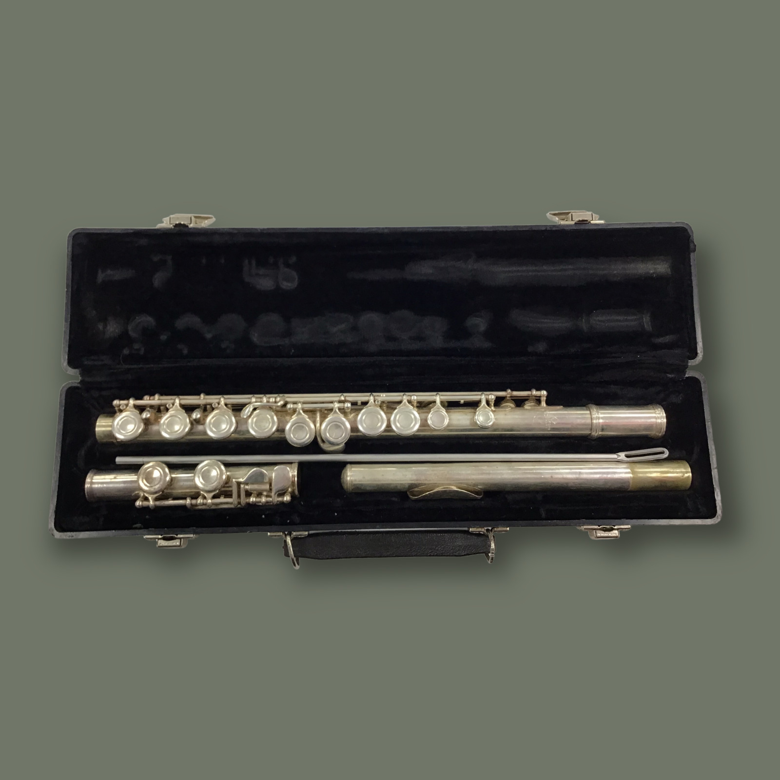 E.L. DeFord Elkhart Flute w/ Case, USA, Good Condition