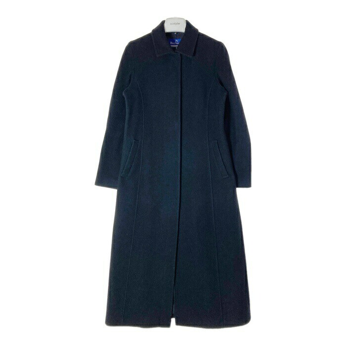 Burberrys Of London Blue Label Wool Long Coat Black Size38 Used Rm