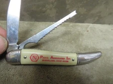 Vintage Colonial FISH KNIFE Blade Scaler Folding PAI Parts Associates Inc Advert