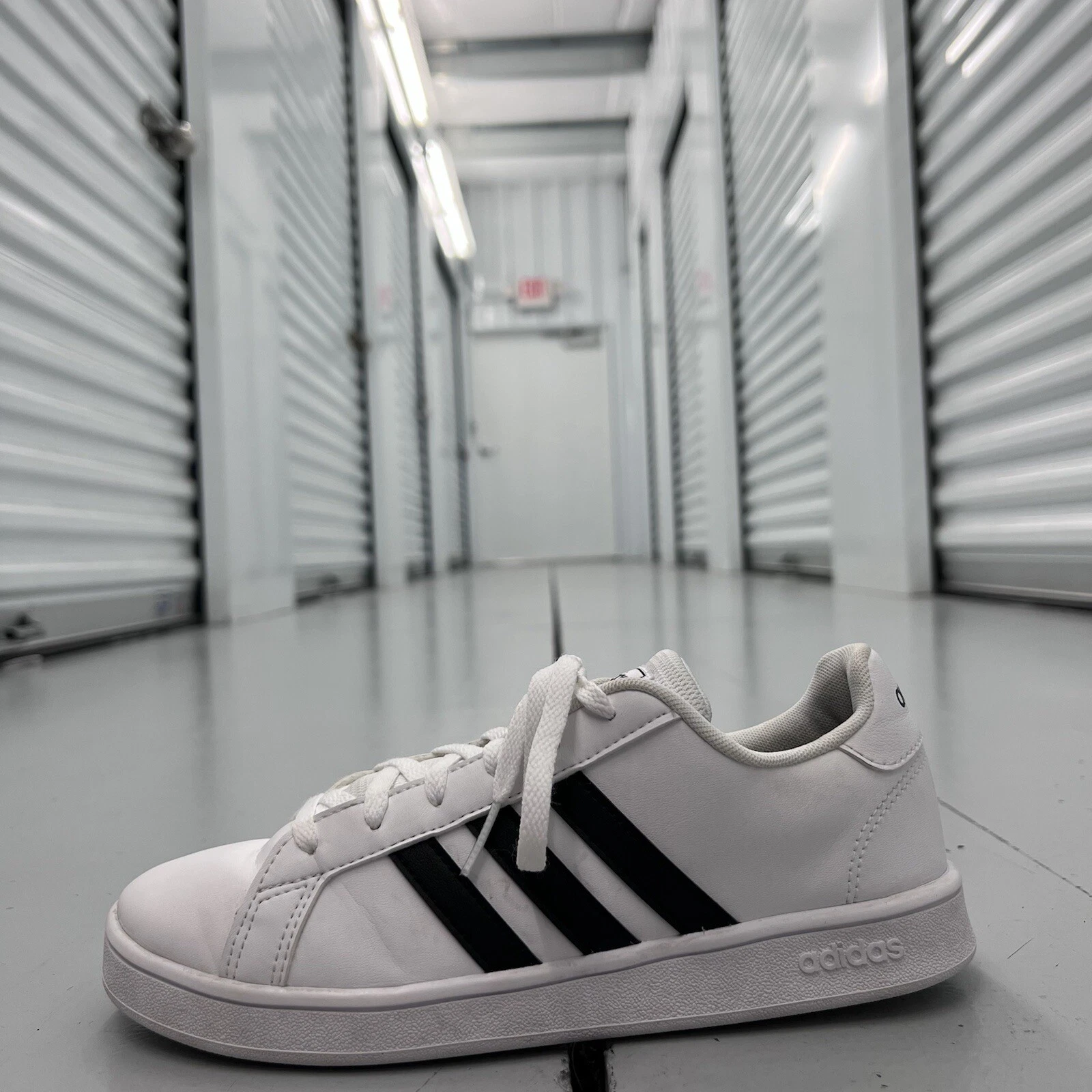 Adidas Grand Court EF0103 scarpe sneakers basse bianche stringate bambini ragazzi taglia 4 5