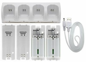  Wii Charging Station with Rechargeable Batteries for Wii Controller new