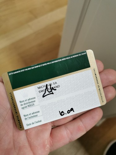 Garanzia Rolex 116613 Submariner Oro Acciaio 2009 ORIGINALE CARD - Foto 4 di 4