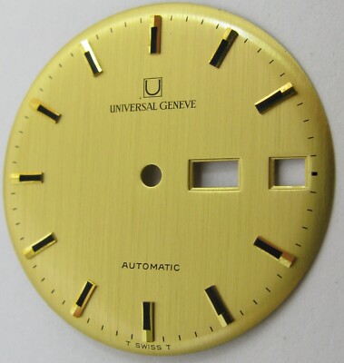 Universal Geneve caliber 72 gold Dial watch parts diameter 31.5 millimeters