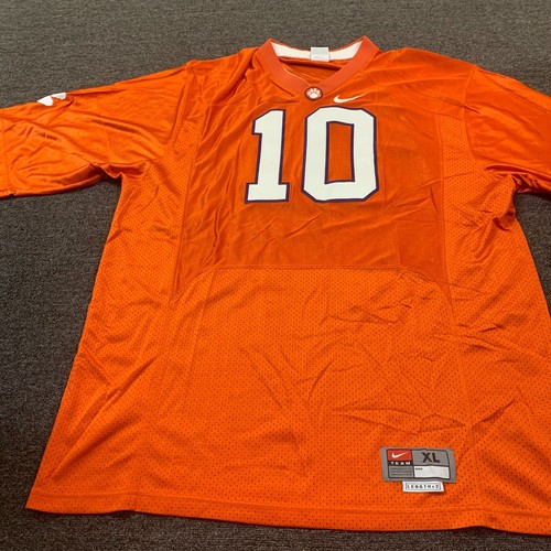 Vintage Nike Clemson College NCAA Football Jersey T-Shirt - Size XL Orange
