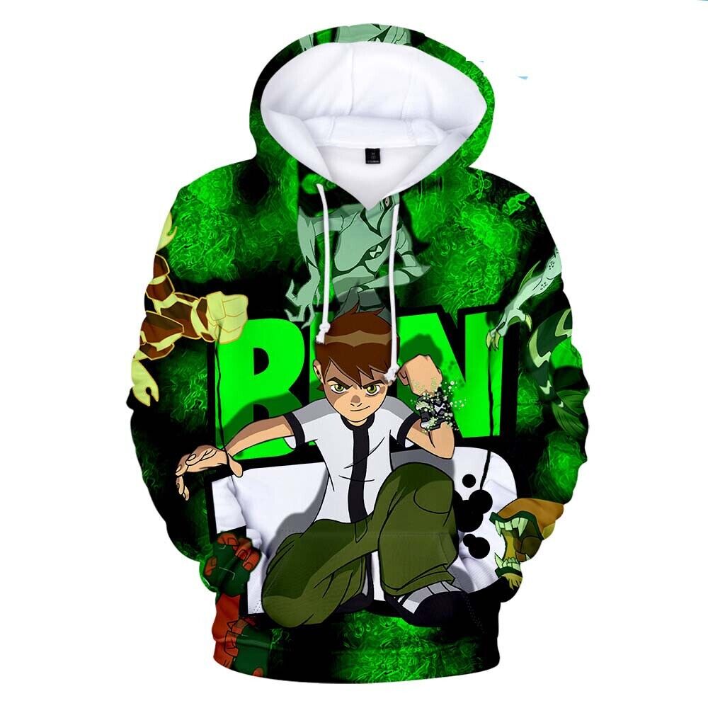 Ben 10 Alien Force 3D Hoodies Cosplay Ben Sweatshirt Coat Jacket