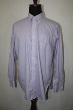 Lauren Ralph Lauren Purple Micro Check Dress Shirt Sz 17 34/35 Cotton Non Iron