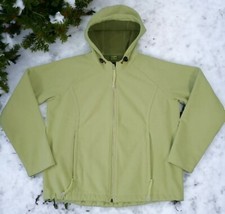 Cabela's Thick Lined Fleece Hooded Jacket Heavyweight Green Full Zip Women's L