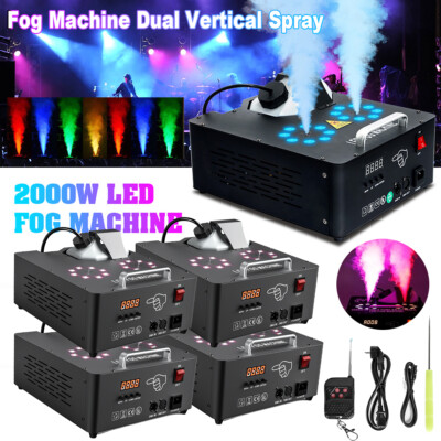 4x 2000W Nebelmaschine RGB 9 LED DJ Bühnenbeleuchtung Party Disco Show Halloween