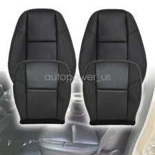 For 2007-2014 GMC Yukon, Sierra Perforated Driver & Passenger Seat Cover Black