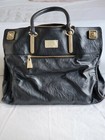 Mischa Barton Large Tote Bag Black Gold Zip
