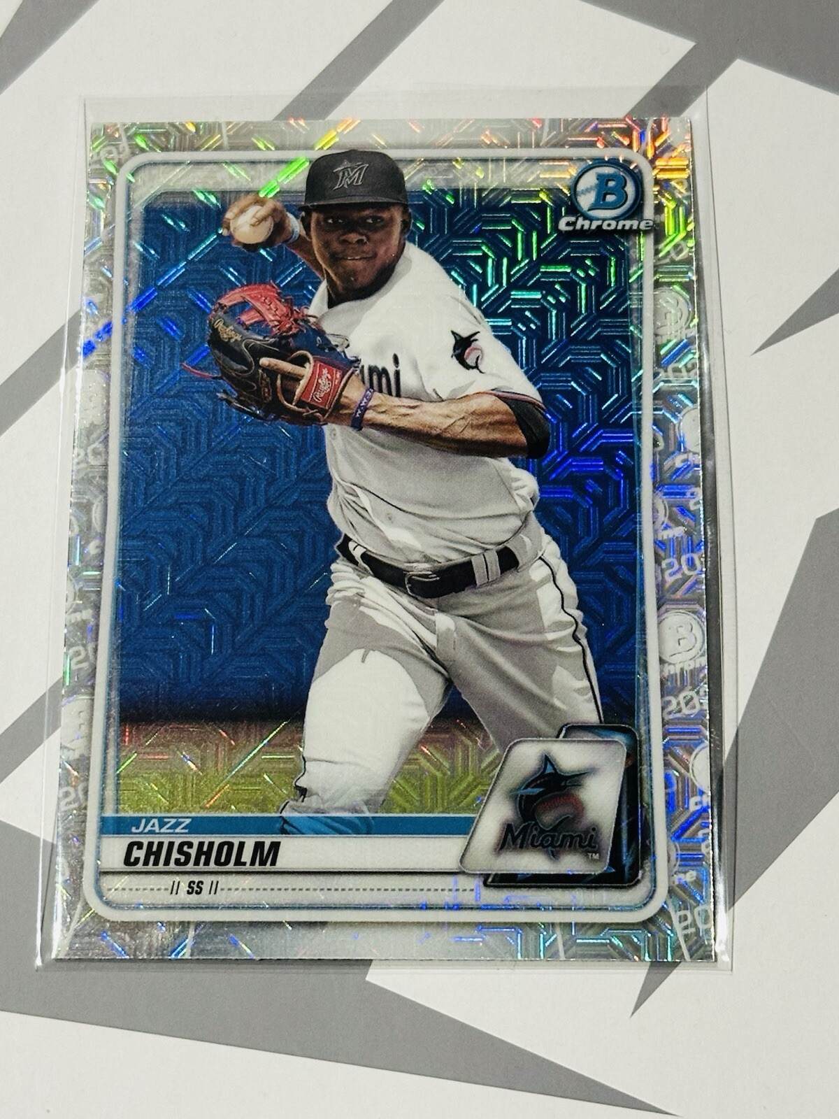 2020 Bowman #BCP-72 Jazz Chisholm Chrome Prospects Mojo Refractor Miami Marlins