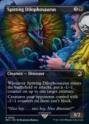 Spitting Dilophosaurus Borderless Rare #0003 Jurassic World Collection