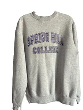 Vintage Spring Hill College Sweatshirt Gray Champion Brand Medium