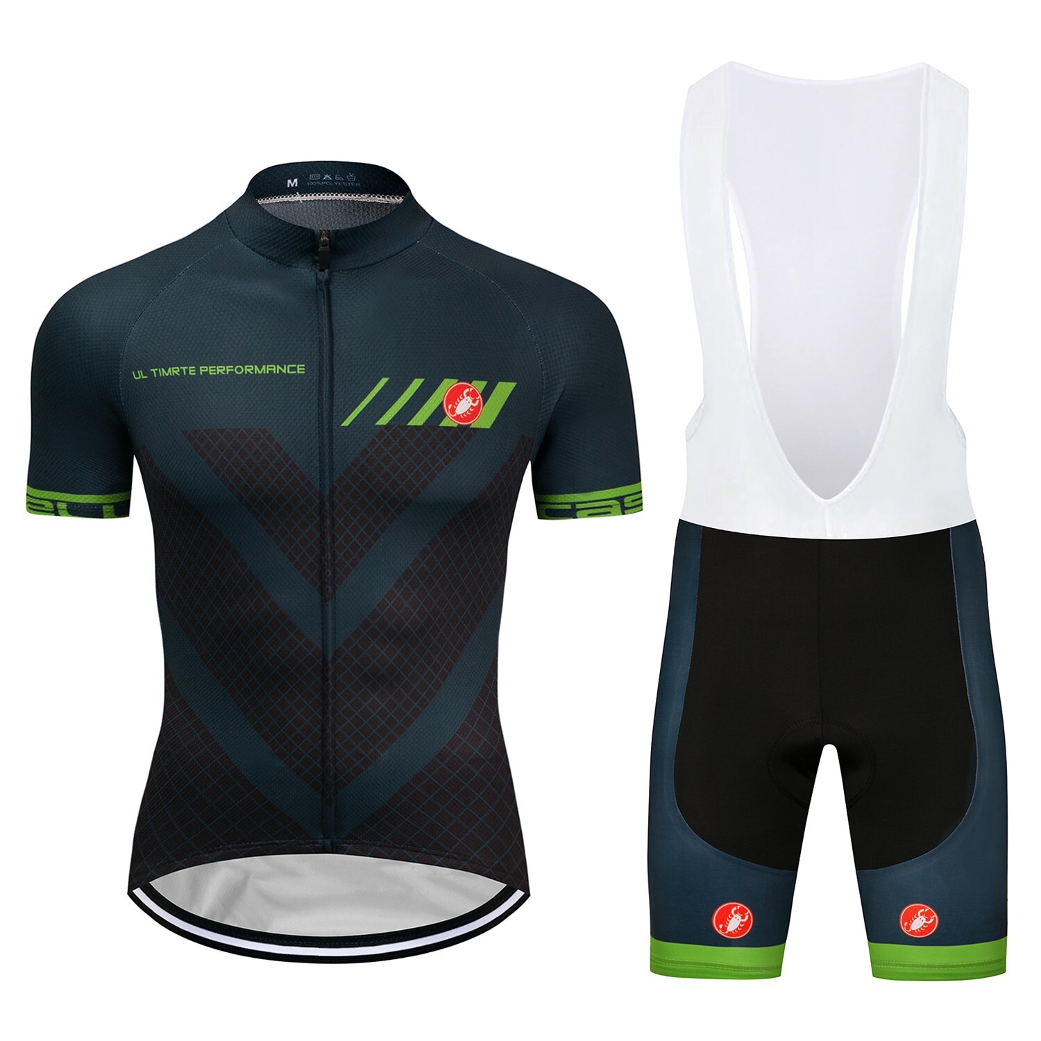 Nuevo Conjunto de culotte con tirantes transpirable para hombre de manga corta para ciclismo