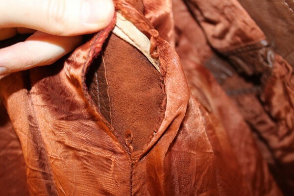 MENS WILSONS VINTAGE CINNAMON BROWN LEATHER JACKET SZ 46 image 6