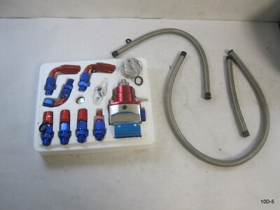 #ad Universal Adjustable Fuel Pressure PSI Regulator with Oil Gauge Hose Fitting $76.94