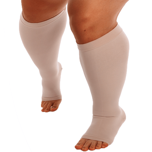 Plus Size Compression Socks Stockings Women Men Wide Calf 20-30mmhg Knee High - Picture 10 of 15