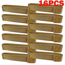 16 Pcs 6" MOD MOLLE PALS Modular Web Gear Replacement Tie Straps Brown