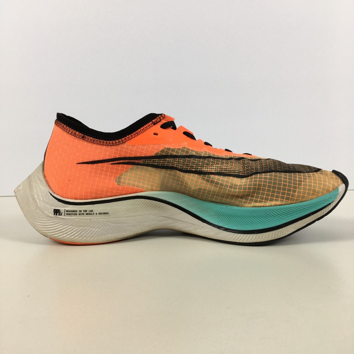 NIKE ZoomX VaporFly Next%, Men's 8.5, Ekiden Aurora Crimson CD4553