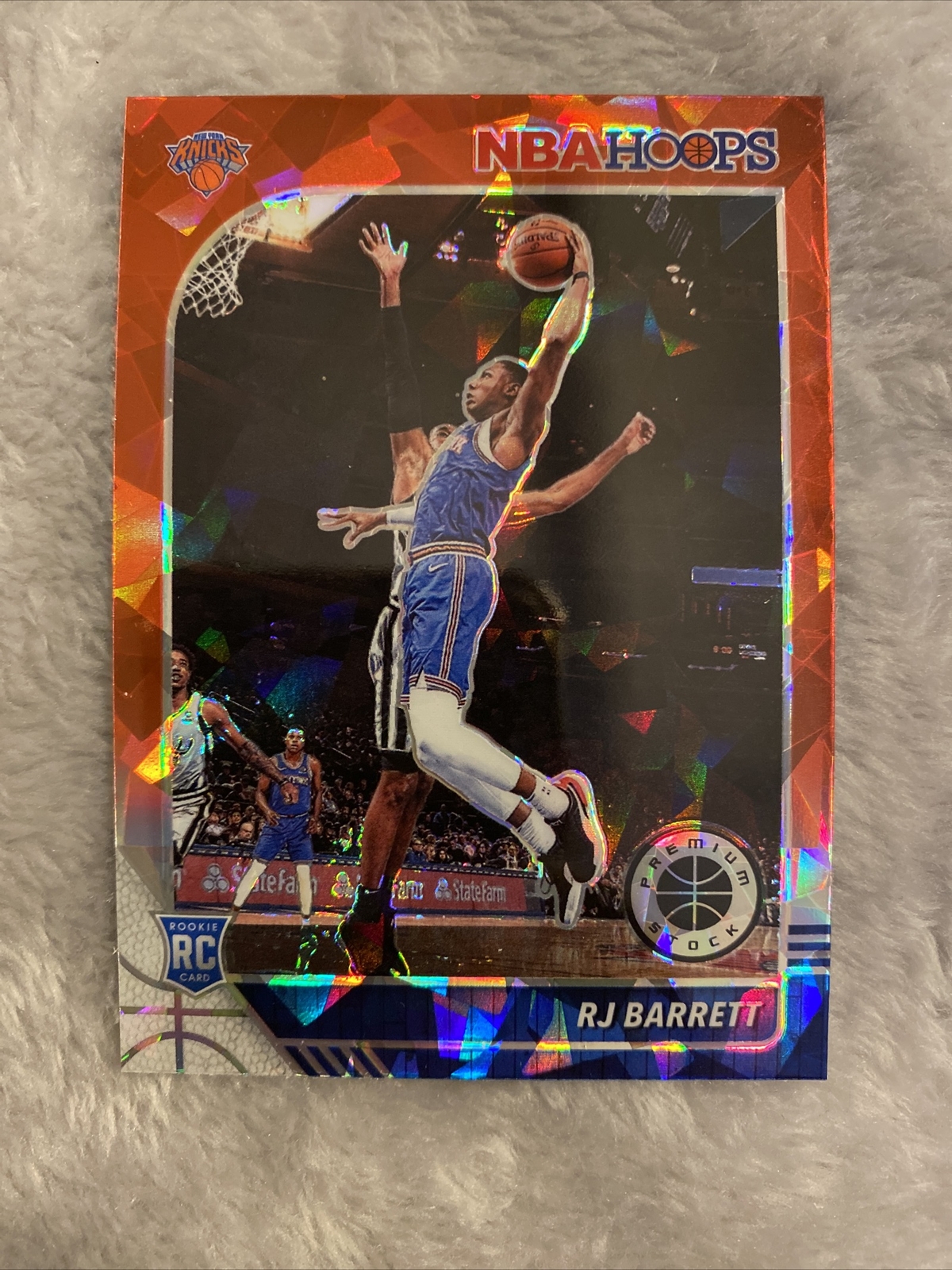2019-20 RJ Barrett NBA Hoops Premium Stock Red Prizm- RC #201 NY Knicks SSP