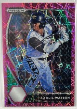 2021 Prizm Draft Picks #PDP16 Kahlil Watson Base Autographs Pink Velocity Prizm