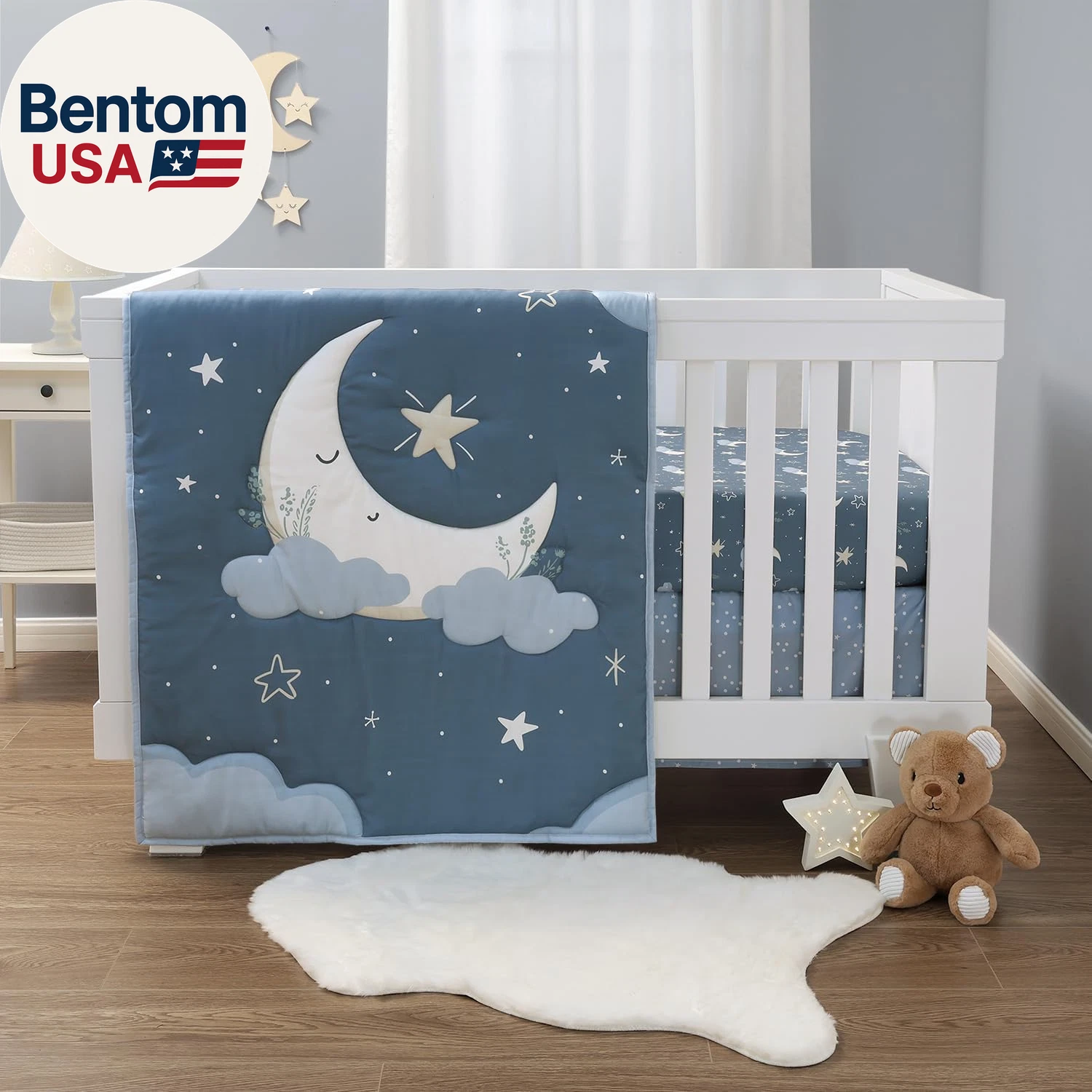 3 Piece Celestial Serenity Baby Crib Bedding Set Boy Nursery Decor Boy Crib Comf
Opens in a new wind