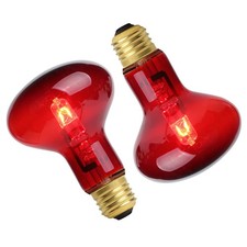 100W Infrared Reptile Heat Lamp Bulb, UVA Basking Spot Red Light Glass Heat B...