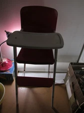 Cosco Metal Red & White Doll High Chair Highchair Doll E Highchair By Amsco