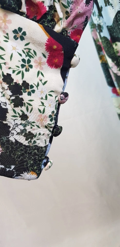 Erdem Midi Black Dress with Floral Pattern Size 10 - Image 3 of 4