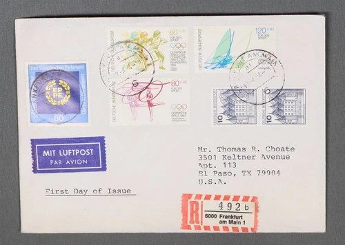 MayfairStamps Germany FDC 1980s Frankfurt Olympic Games Combo First Day Cover aa