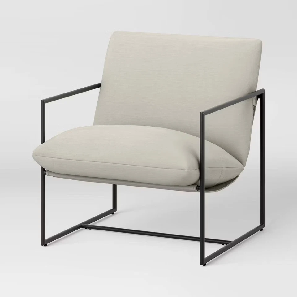 Metal Framed Sling Dorm Chair Off White - Room Essentials