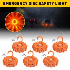 6 X Light Magnetic LED Car Round Beacon Hazard Strobe Warning SOS Lamp