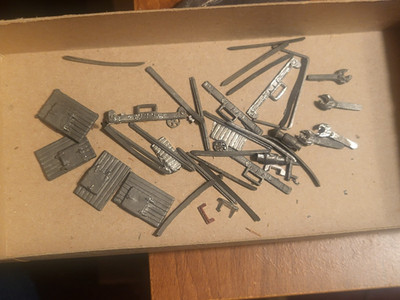 HO Misc. Parts K From Box labeled Cast Parts including 4 reefer ice hatches ?