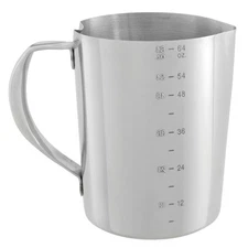 Service Ideas FROTH646 Frothing Pitcher, 64 oz. with 6 oz. Increment, stainless