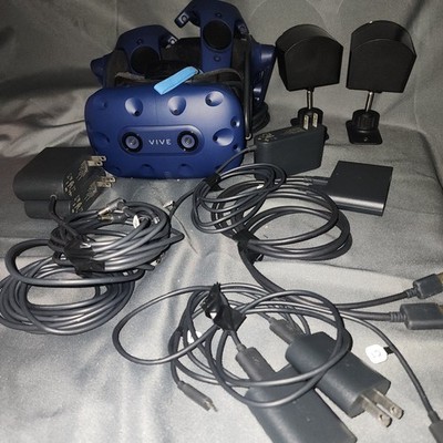 HTC Vive Pro Full Kit Virtual Reality Headset with 2.0 Base Stations Wands OLED