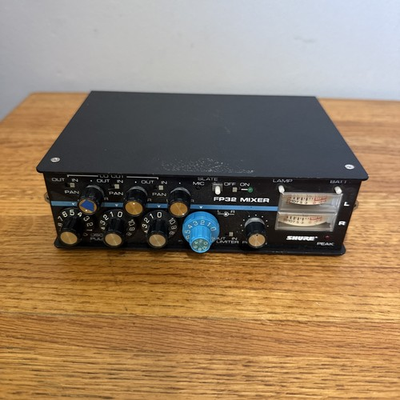 #ad Shure FP32 Mixer Portable 3 Channel XLR Phantom Power Master Limiter Clean $49.99