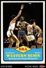 1973 Topps #65 NBA Western Semi-Finals Warriors / Bucks 8 - NM/MT