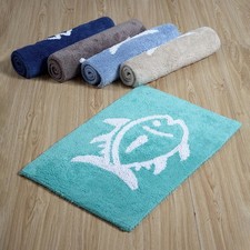 Reversible Bath Rug 100 Cotton Soft  Absorbent Double-Sided Design