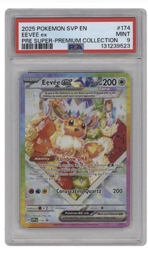 2025 POKEMON SVP EN-SV BLACK STAR PROMO #174 EEVEE EX PSA 9