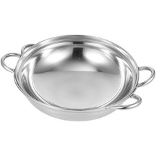 2pcs Handle Stainless Steel Anti-spill Hot Pot Cooking Pot Kitchen Cooking Pot