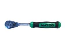 Matco Tools USA AFR58 1/4” Drive GREEN Ergo Soft Grip Handle Chrome Ratchet NICE