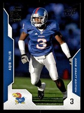 2008 Upper Deck Draft Edition #7 Aqib Talib Card Kansas Jayhawks