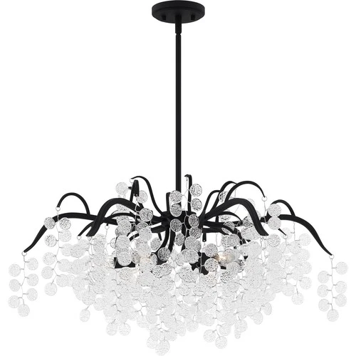 Earth Black Six Light Chandelier from the Maple Collection - Picture 1 of 6