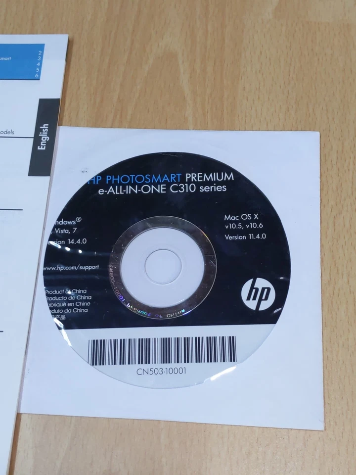 HP Photosmart Premium e-All In One C310 Series Printer Driver Disc & Setup Guide - Image 3 of 4